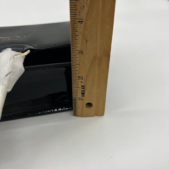 Jimmy Choo Parfum Gold Chain Black Patent Crossbody Bag - Picture 6 of 16